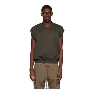 Fear of God Essentials Core Fleece VNeck Sweater Vest Medium FOG x Yeezy NWT